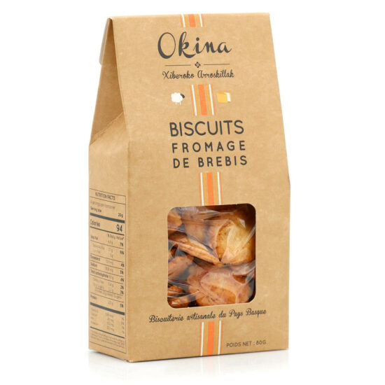 Biscuits salés au fromage pur brebis Ossau Iraty AOP 80g