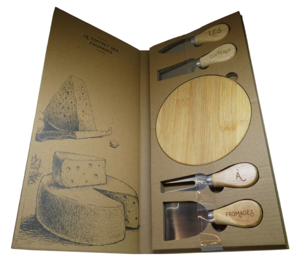 Coffret Fromage avec 4 Couteaux – Image 3