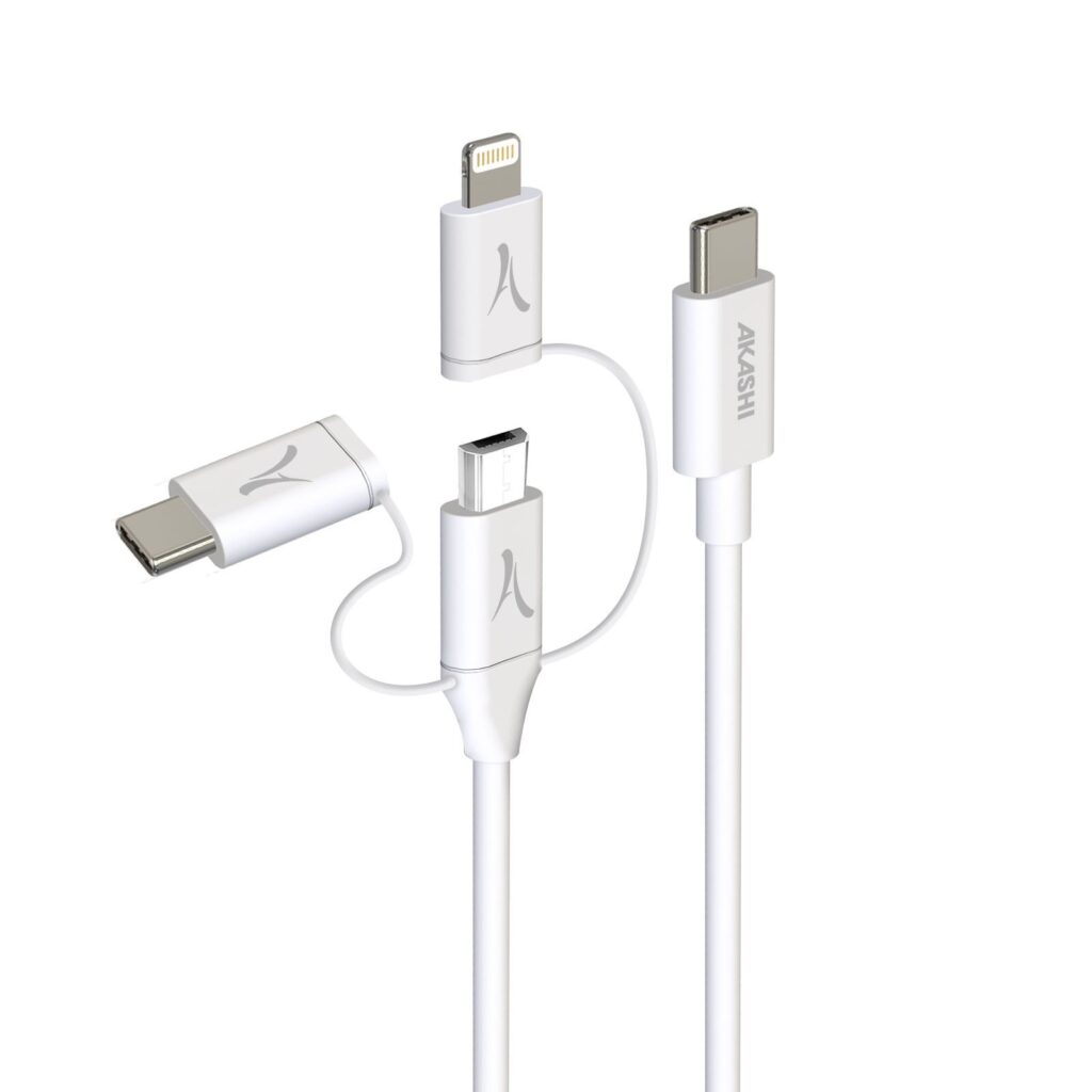 Câble USB-C 3en1 vers USB-C / Micro-USB / Lightning