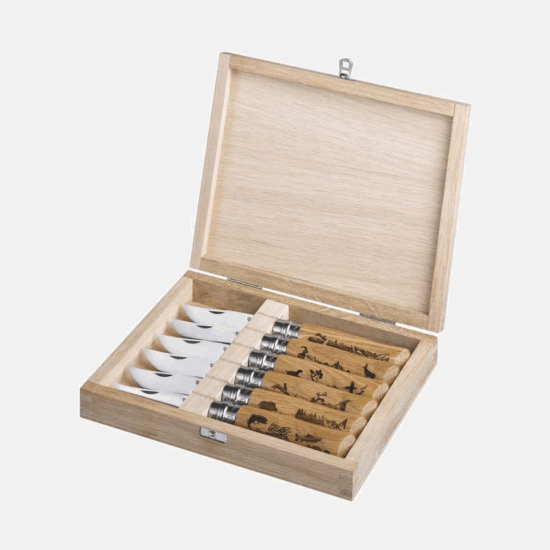 Coffret 6 Opinel Animalia n°8 Chêne
