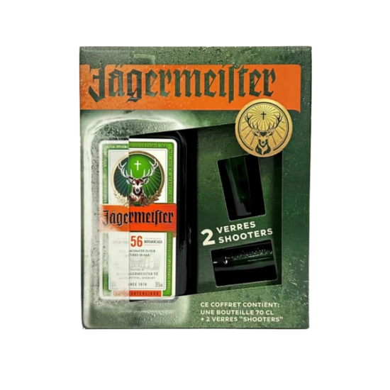 Coffret Jägermeister 70cL + 2 verres