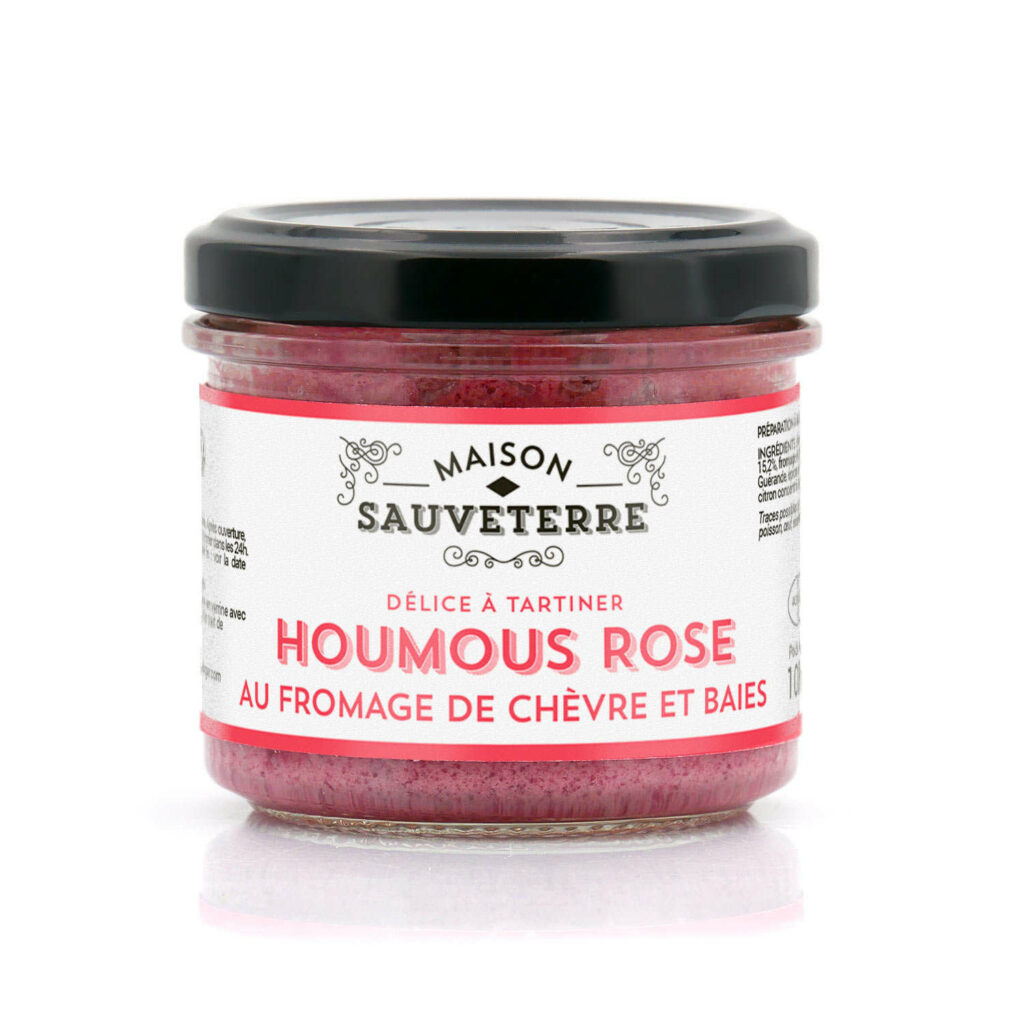 Houmous Rose au Fromage de Chèvre et Baies Verrine 100g