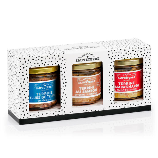 Assortiment de 3 terrines du Sud-Ouest