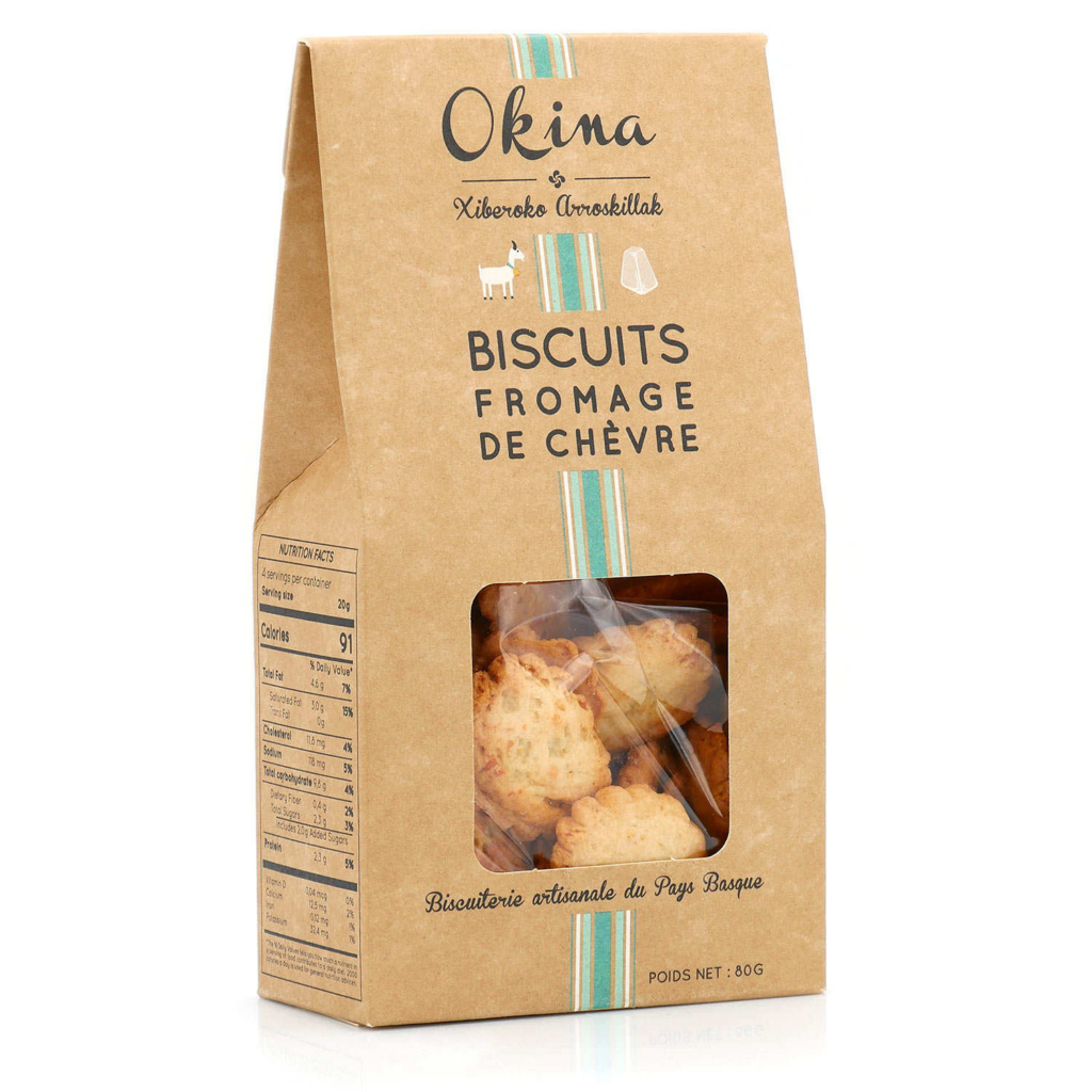 Biscuits salés au fromage de chèvre 80g