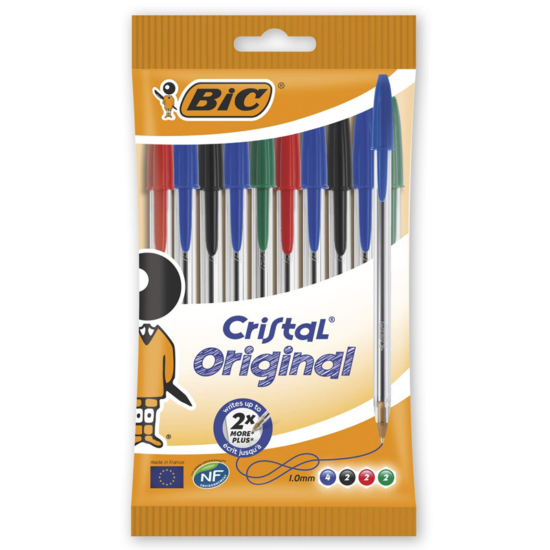 10 Stylos Bic Cristal Original