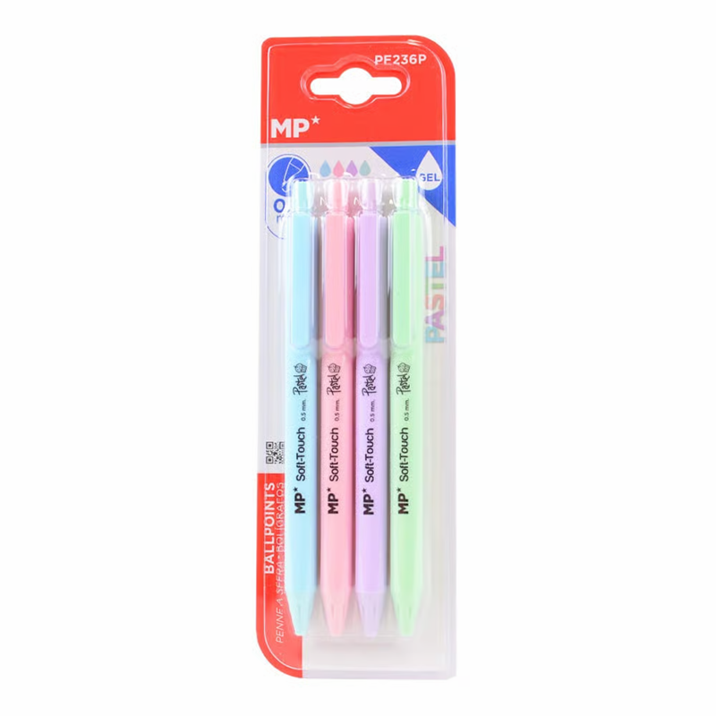 4 Stylos à Encre Gel Pastel 0.5mm
