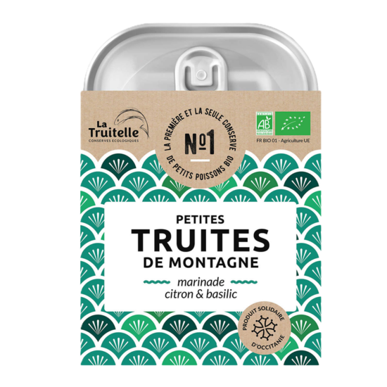 Truites de montagne marinade citron et basilic Bio - Sans huile 100g