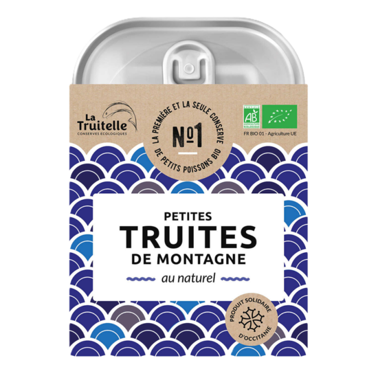 Truites de montagne au naturel Bio - Sans huile 100g