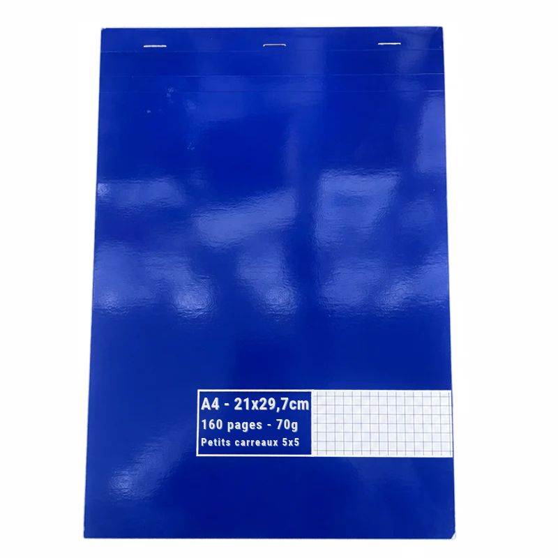 Bloc notes A4 petits carreaux